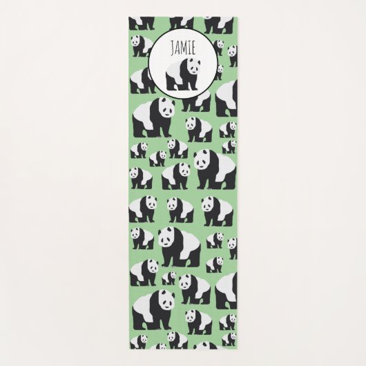 Cute Panda Beer Pattern Yogamat (Voorkant)