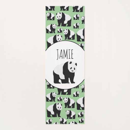 Cute Panda Beer Pattern Yogamat (Achterkant)