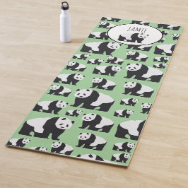 Cute Panda Beer Pattern Yogamat
