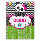 Cute Panda Beer Personalized Name Notitieboek Jour (Voorkant)