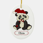 Cute Panda Beer Persoonlijk kerstfeest Keramisch Ornament (Voorkant)