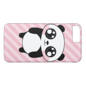 Cute Panda Beer Pink Stripes Achtergrond Case-Mate iPhone Case (Achterkant (Horizontaal))