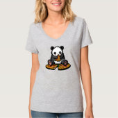 Cute Panda Beer Pizza Lover Animal T-shirt (Voorkant)