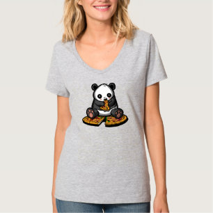 Cute Panda Beer Pizza Lover Animal T-shirt