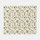 Cute panda beer poot cream achtergrond fleece deken (Voorkant (Horizontaal))