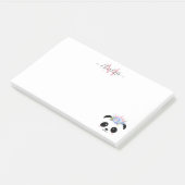 Cute panda beer princess gepersonaliseerd monogram post-it® notes (Schuin)