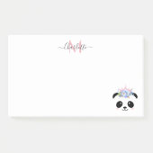 Cute panda beer princess gepersonaliseerd monogram post-it® notes (Voorkant)