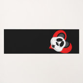 Cute Panda Beer Red en Black Yogamat (Achterkant (horizontaal))