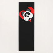 Cute Panda Beer Red en Black Yogamat (Achterkant)