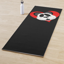 Cute Panda Beer Red en Black Yogamat