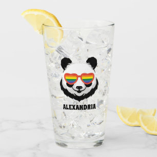 Cute Panda Beer Regenboog LGBTQ Glas