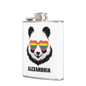 Cute Panda Beer | Regenboog | LGBTQ Heupfles (Links)