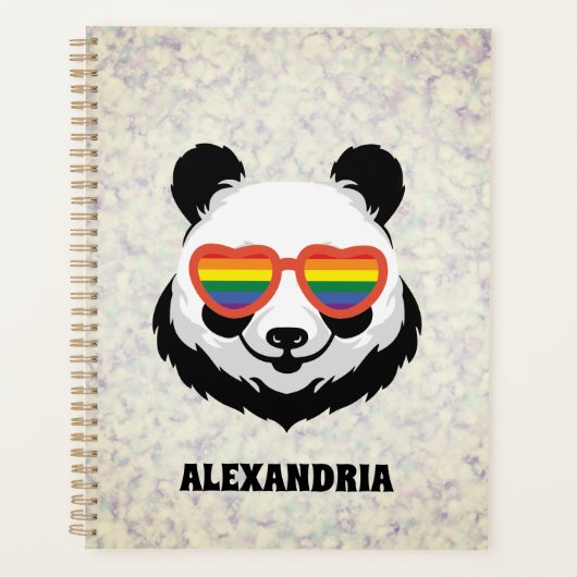 Cute Panda Beer | Regenboog | LGBTQ Planner (Voorkant)