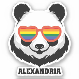 Cute Panda Beer   Regenboog   LGBTQ Sticker