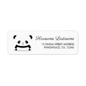 Cute Panda Beer Return Address Labels (Voorkant)
