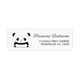 Cute Panda Beer Return Address Labels