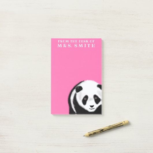 Cute Panda Beer School Post-it® Notes (Op bureau)