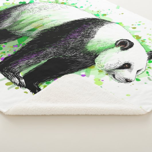 Cute Panda Beer Sherpa Deken (3/4)