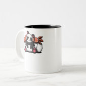 Cute Panda Beer Sushi Lover Tweekleurige Koffiemok (Voorkant links)