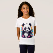 Cute Panda Beer T-shirt (Voorkant volledig)