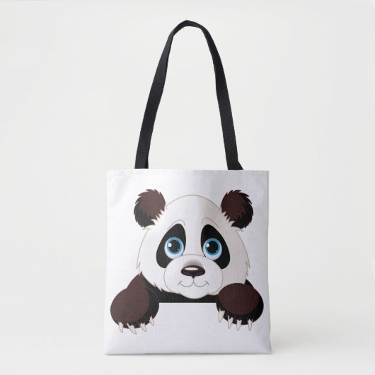 Cute Panda Beer Tote Bag (Voorkant)