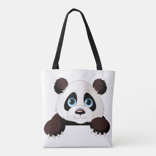 Cute Panda Beer Tote Bag (Achterkant)