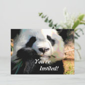 Cute Panda Beer Uitnodiging (Staand voorkant)