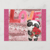 Cute Panda Beer Valentijnsdag Love Briefkaart (Voorkant)