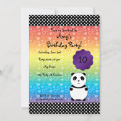 Cute panda beer verjaardaguitnodiging kaart (Voorkant)