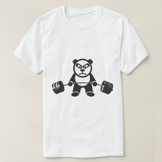 Cute Panda Beer Weightlift - Deadlift T-shirt (Design voorkant)