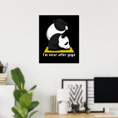 Cute Panda Beer Zen Yoga Workout Poster (Thuiskantoor)