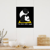 Cute Panda Beer Zen Yoga Workout Poster (Keuken)