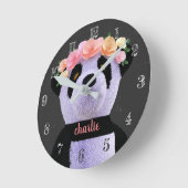 Cute Panda Beer Zwart en Wit Landelijke Klok (Hoek)