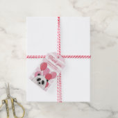 Cute panda beest. Roze kinderen verjaardag bedankt Cadeaulabel (Met Touw)