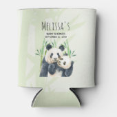 Cute Panda Beren Cuddling Waterverf Baby shower Blikjeskoeler (Voorkant)