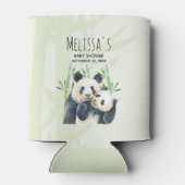 Cute Panda Beren Cuddling Waterverf Baby shower Blikjeskoeler (Achterkant)