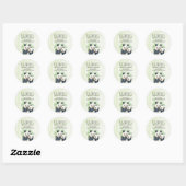 Cute Panda Beren Cuddling Waterverf Business Ronde Sticker (Vel)