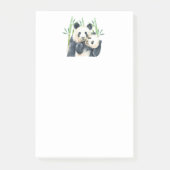 Cute Panda Beren Cuddling Waterverf Post-it Notes (Voorkant)