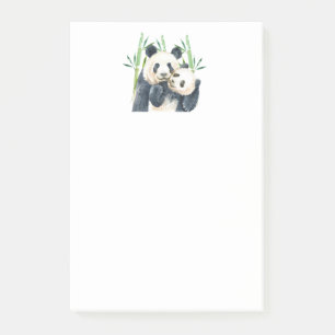Cute Panda Beren Cuddling Waterverf Post-it Notes