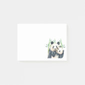 Cute Panda Beren Cuddling Waterverf Post-it Notes (Voorkant)
