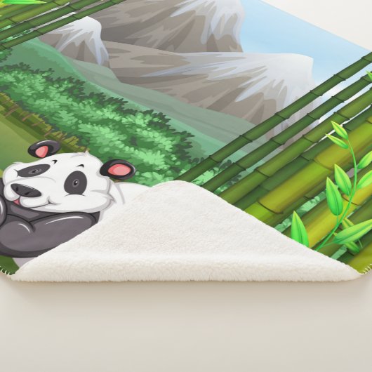 Cute Panda Beren en Bamboo Sherpa Deken (3/4)