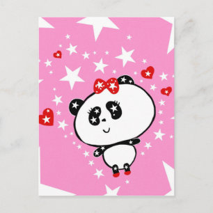 Cute Panda Beren Funny Personalized Briefkaart