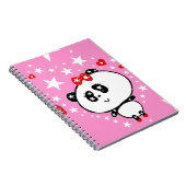 Cute Panda Beren Funny Personalized Notitieboek (Rechterzijde)