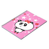 Cute Panda Beren Funny Personalized Notitieboek (Linkerzijde)