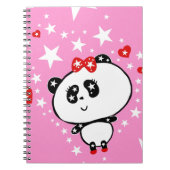 Cute Panda Beren Funny Personalized Notitieboek (Voorkant)
