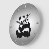 Cute Panda Beren Grote Klok (Hoek)