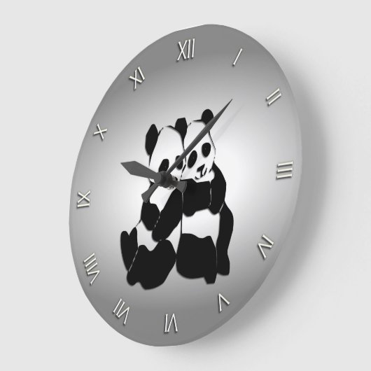 Cute Panda Beren Grote Klok (Hoek)