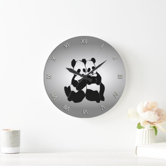 Cute Panda Beren Grote Klok (Huis)