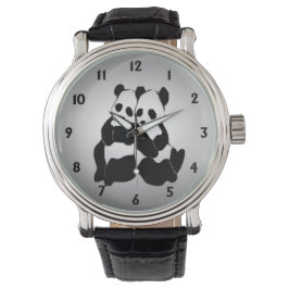 Cute Panda Beren Horloge