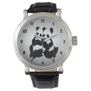 Cute Panda Beren Horloge